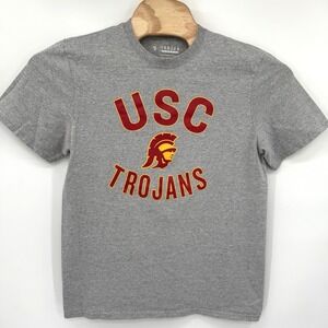 Trojan Apparel T-Shirt Men M Gray USC Trojans NCAA College Team Graphic Tee